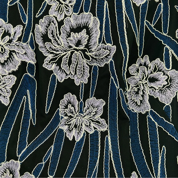 Reiss NWT Estelle Floral Embroidered Mini Dress size 4 - Picture 5 of 10